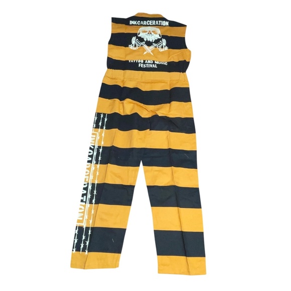 Inkcarceration Music & Tattoo Festival Concert Jail Jumpsuit Halloween Costume S - Picture 11 of 16